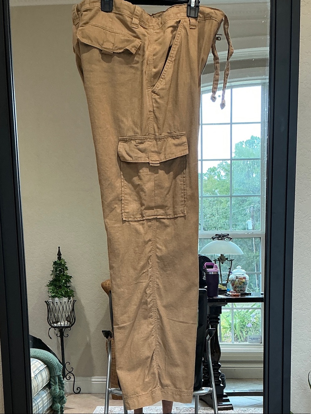 Old Navy Tan Cargo Pants with Utility Pockets